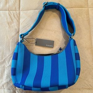 Blue striped purse